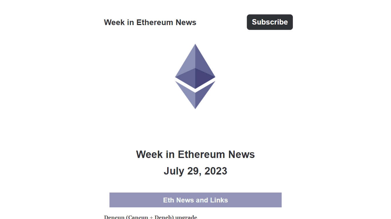 Week in Ethereum