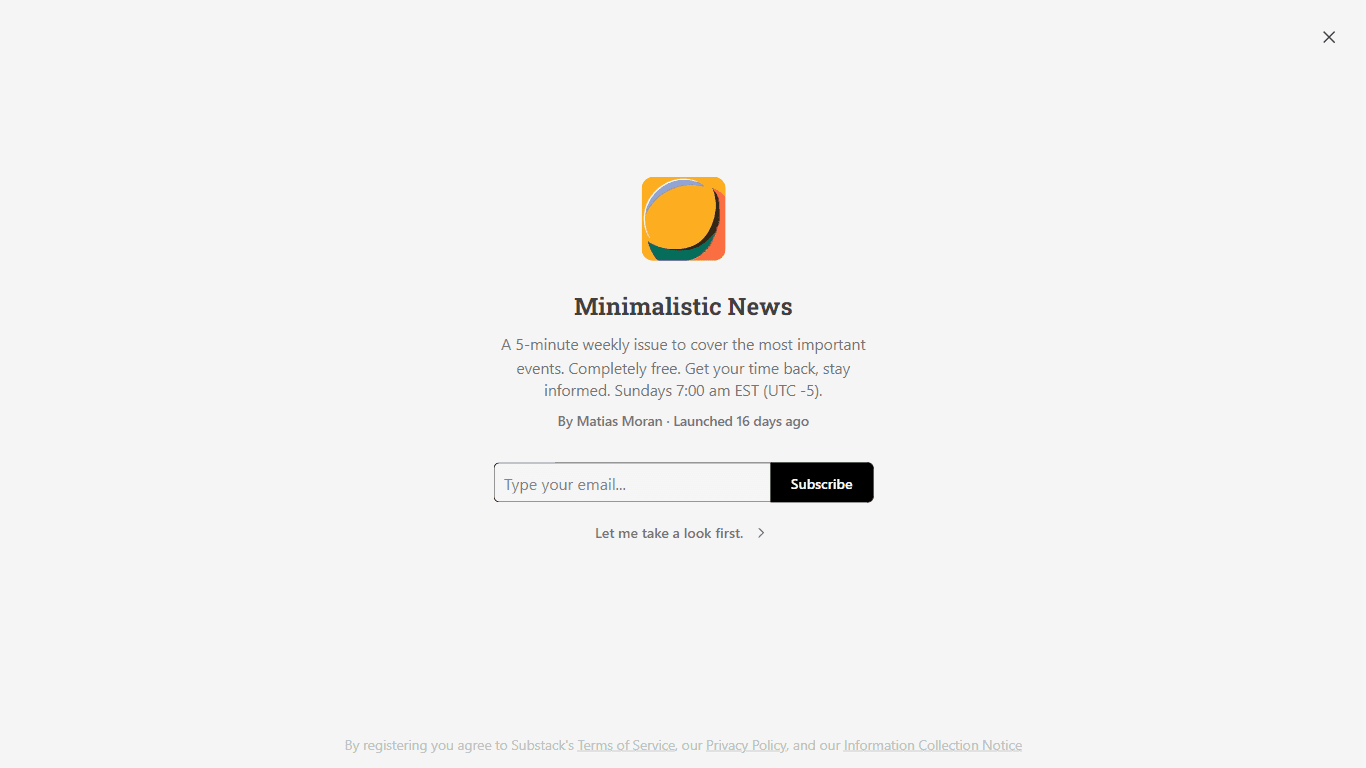 Minimalistic news