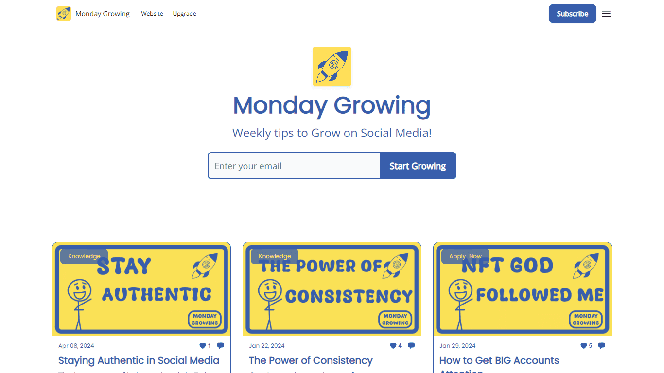 Monday Growing