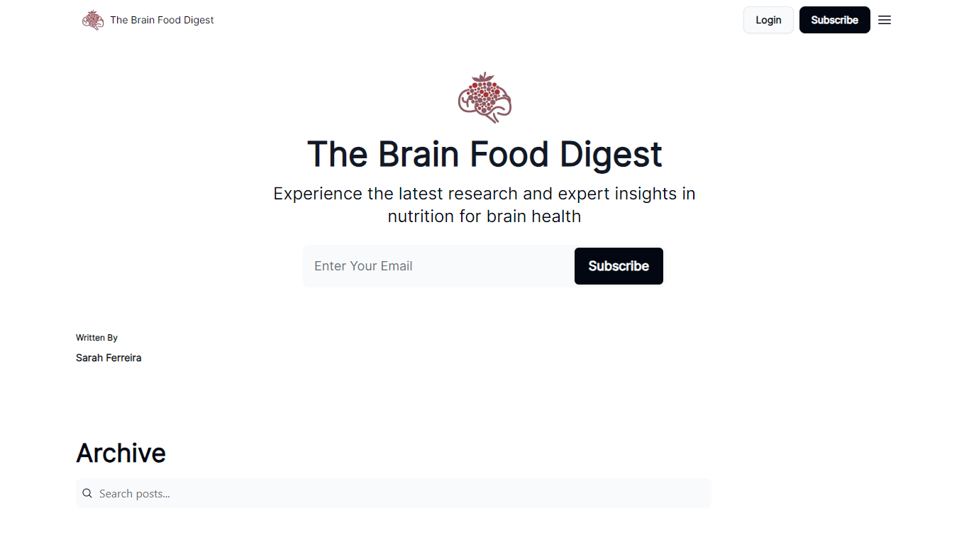 The Brain Food Digest