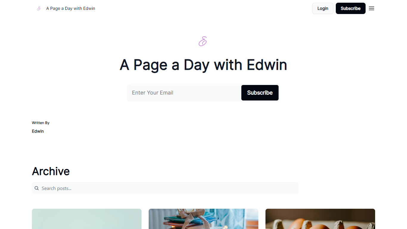 A Page a Day with Edwin