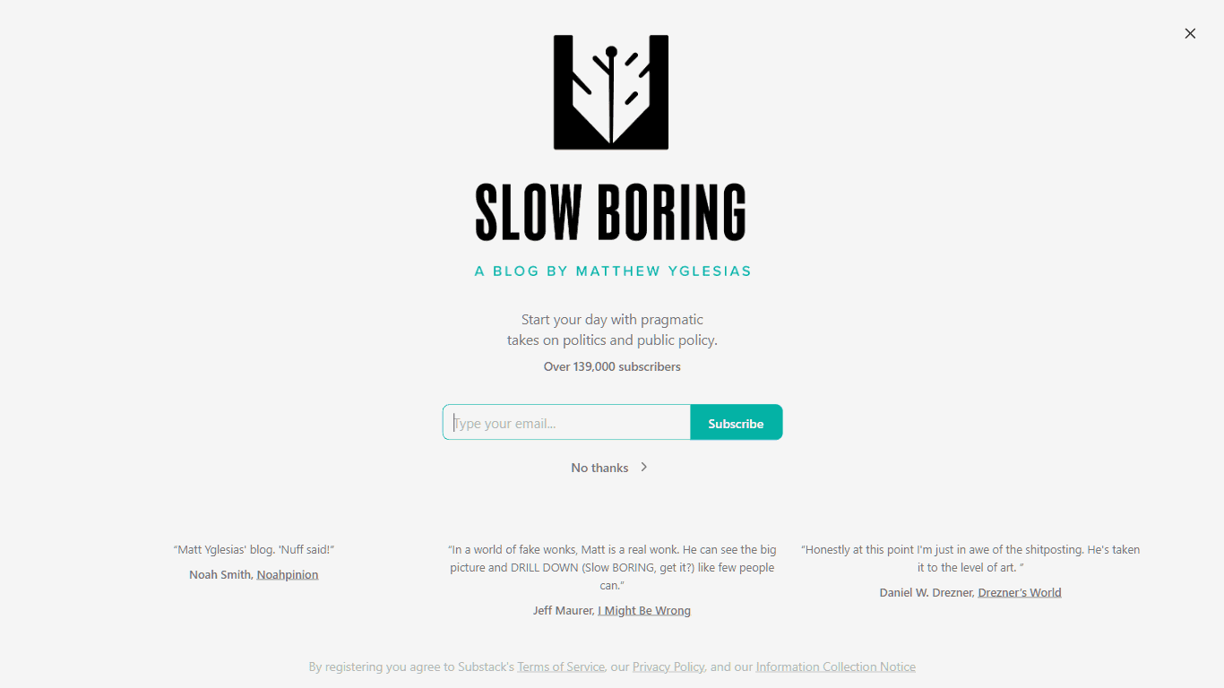 Slow Boring