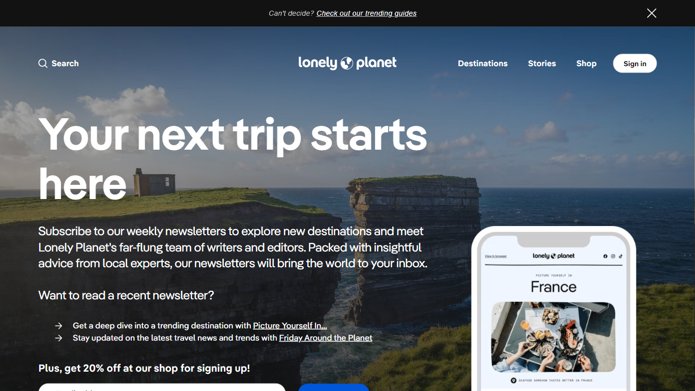 Lonely Planet Newsletter