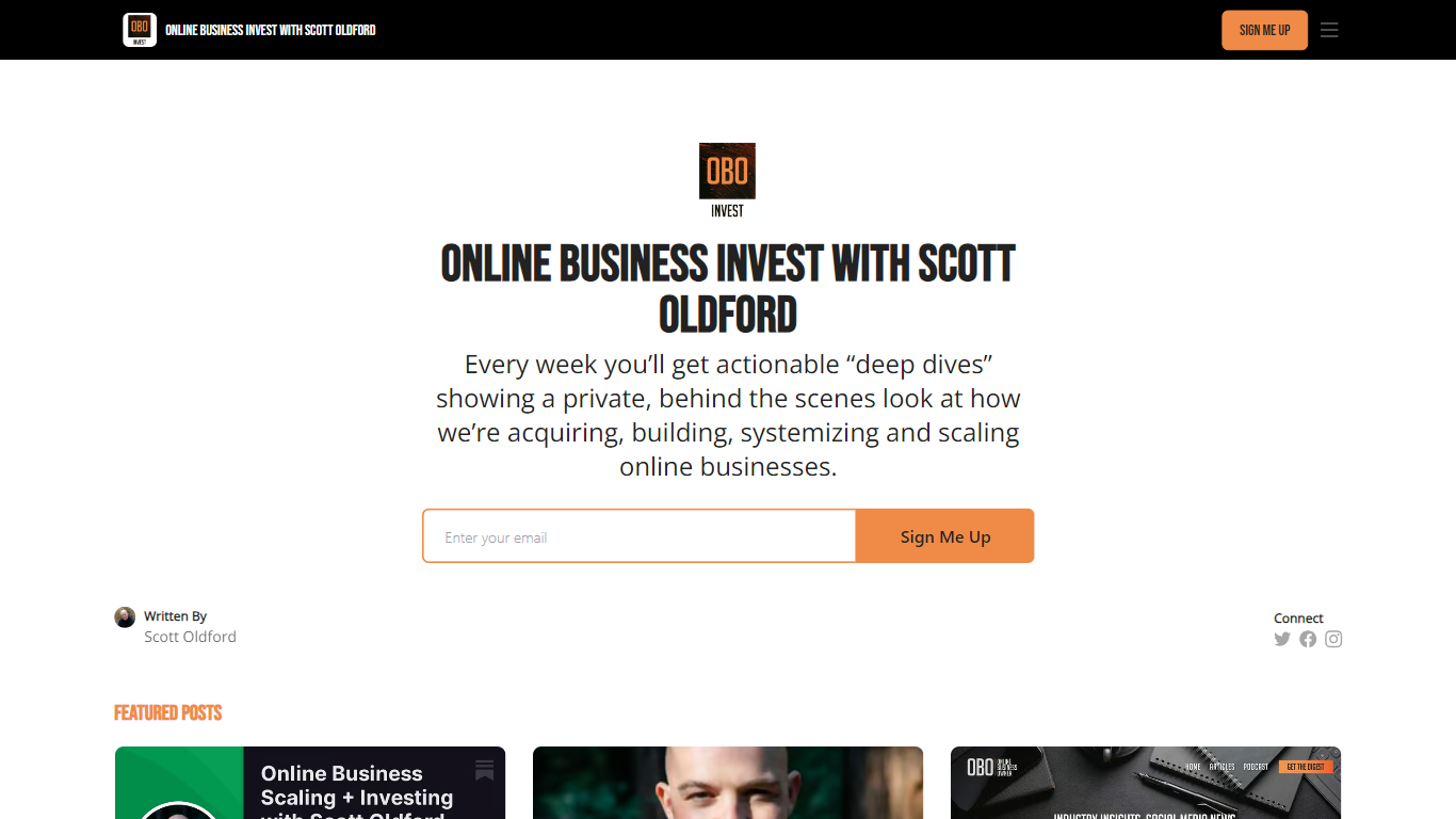 Online Business Invest with Scott Oldford