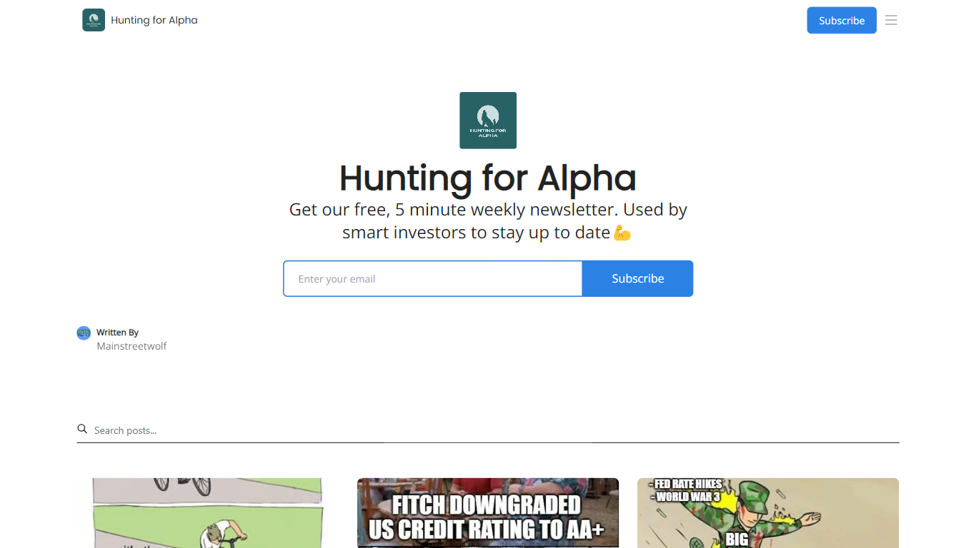 Hunting for Alpha