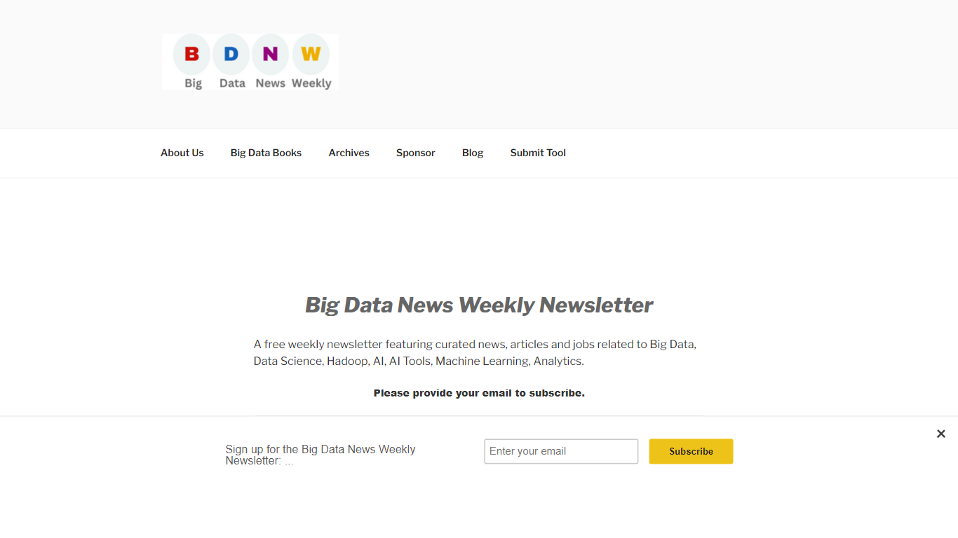 Big Data News Weekly