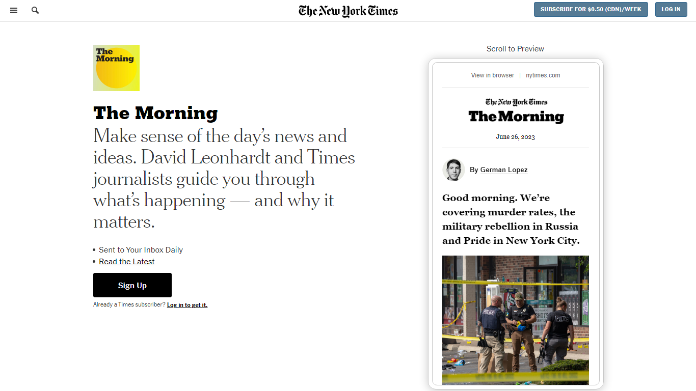 The New York Times Morning Briefing