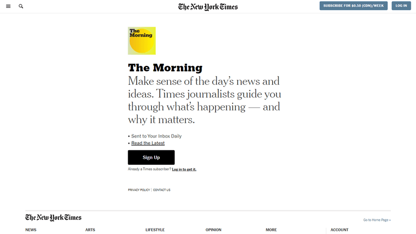 The New York Times Morning Briefing