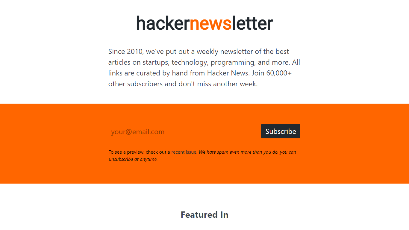 Hacker Newsletter